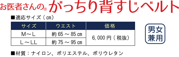 背筋ベルト価格表