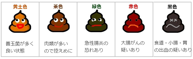 大便の色と健康状態